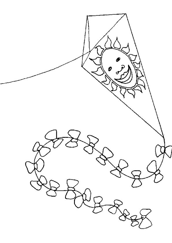 Free printable Kite coloring page #168308 from Objects collection