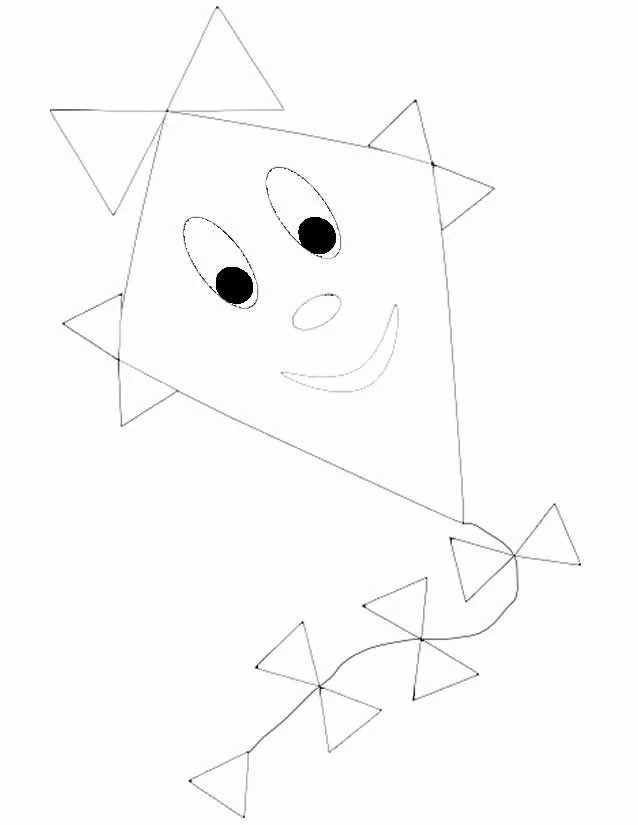 Free printable Kite coloring page #168309 from Objects collection