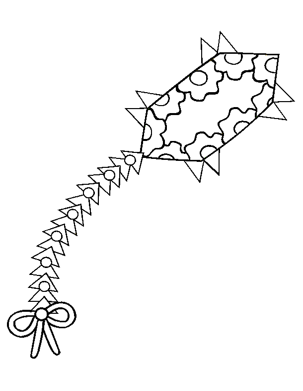 Free printable Kite coloring page #168331 from Objects collection
