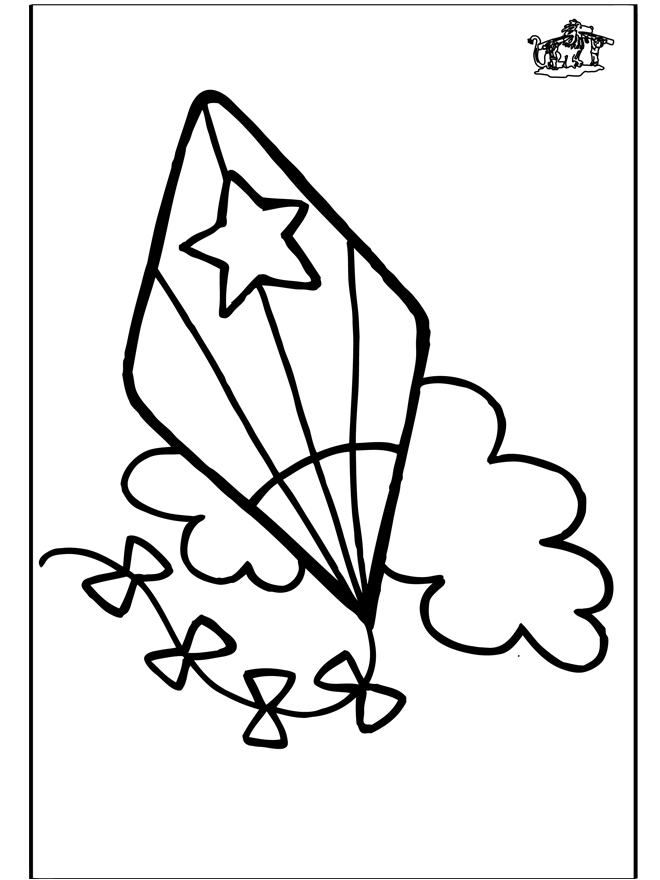 Free printable Kite coloring page #168344 from Objects collection