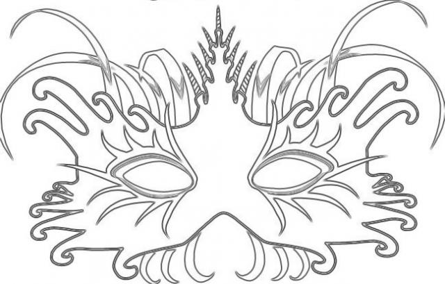 Free printable Mask coloring page #120474 from Objects collection