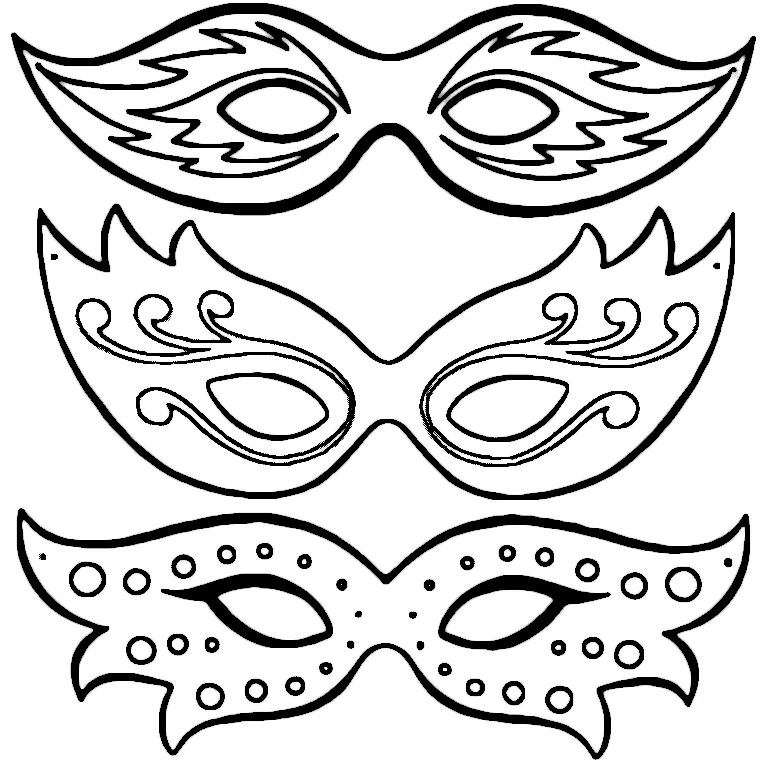 Free printable Mask coloring page #120477 from Objects collection