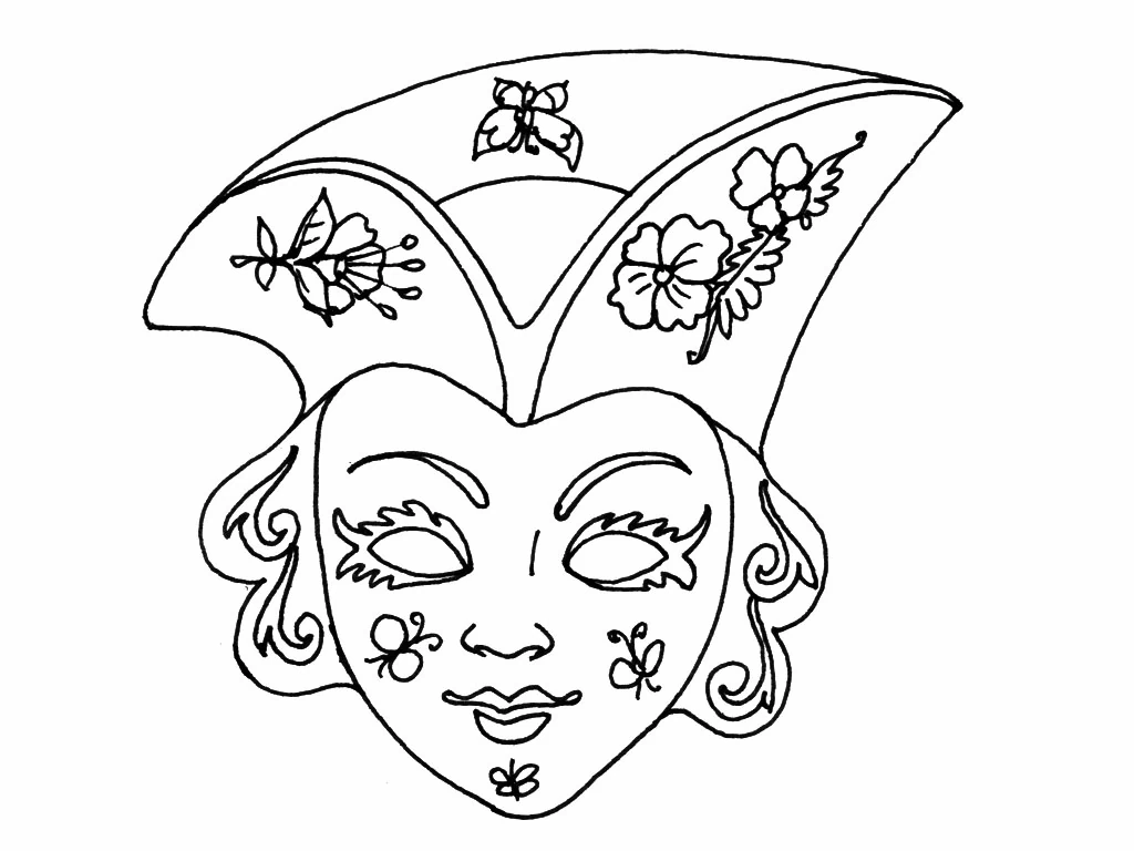 Free printable Mask coloring page #120767 from Objects collection