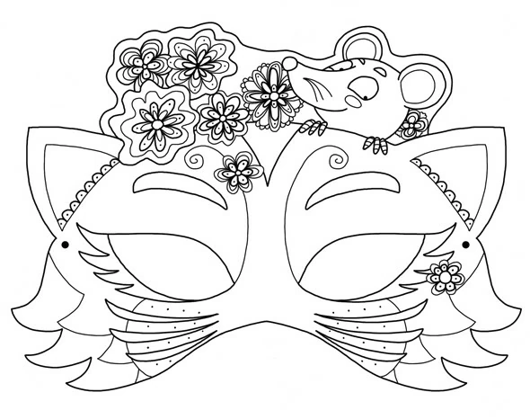 Free printable Mask coloring page #120777 from Objects collection