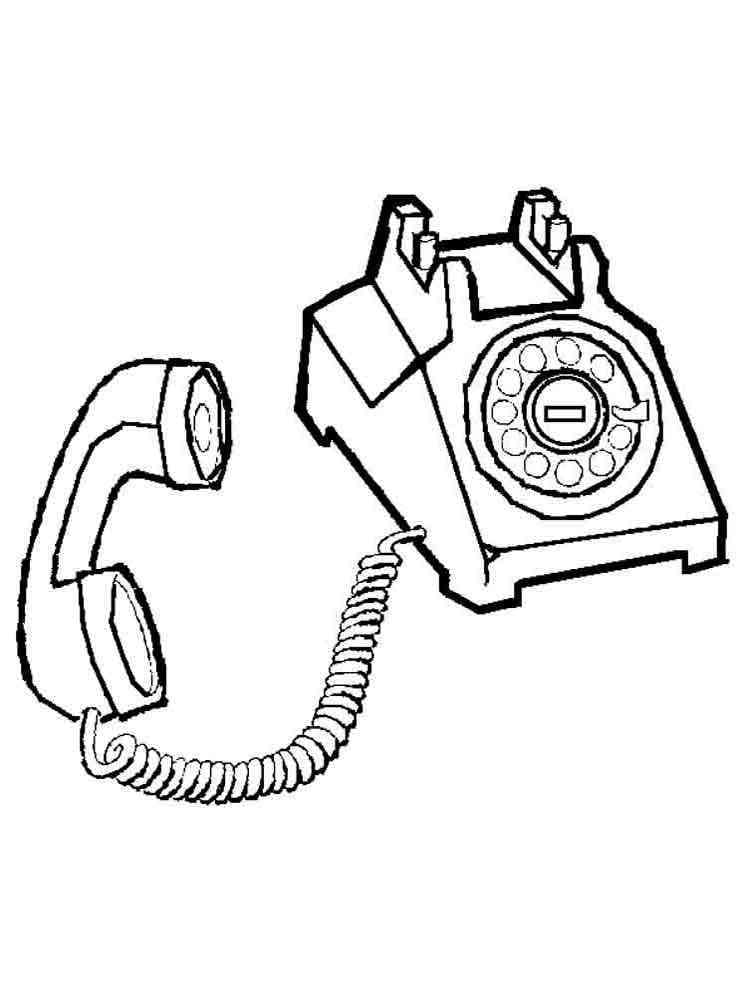 Free printable Phone coloring page #192588 from Objects collection