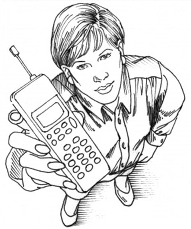 Free printable Phone coloring page #192591 from Objects collection