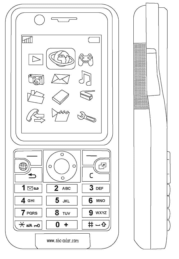 Free printable Phone coloring page #192603 from Objects collection