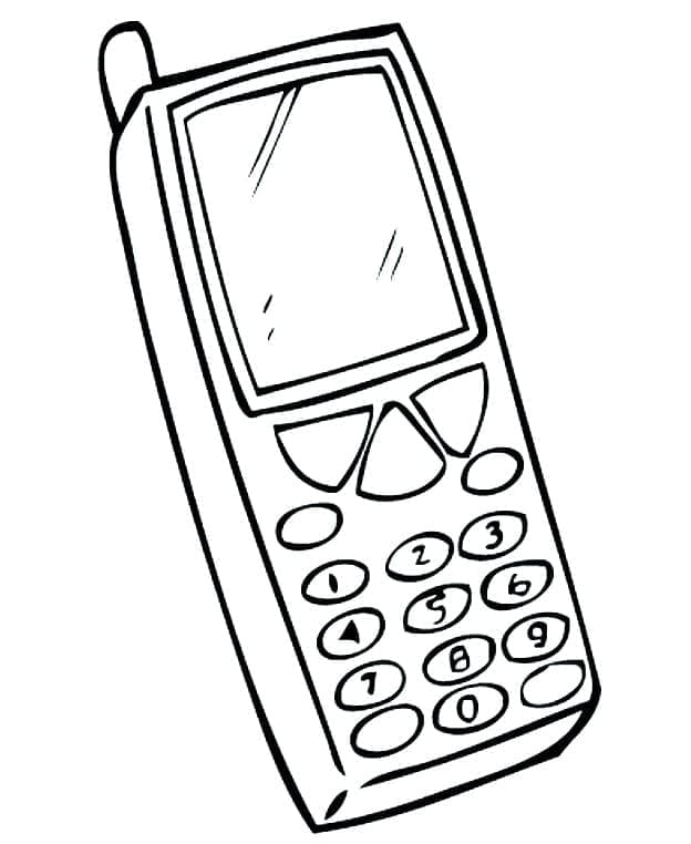 Free printable Phone coloring page #192615 from Objects collection