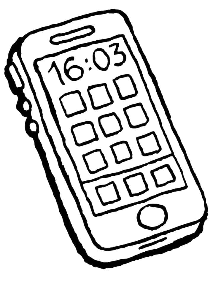 Free printable Phone coloring page #192626 from Objects collection