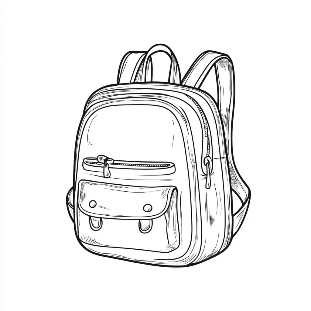 Free printable School Bag coloring page #220468 from Objects collection