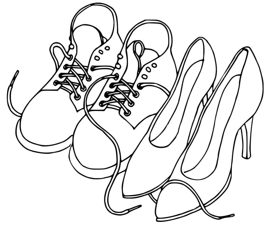 Free printable Shoe coloring page #211601 from Objects collection