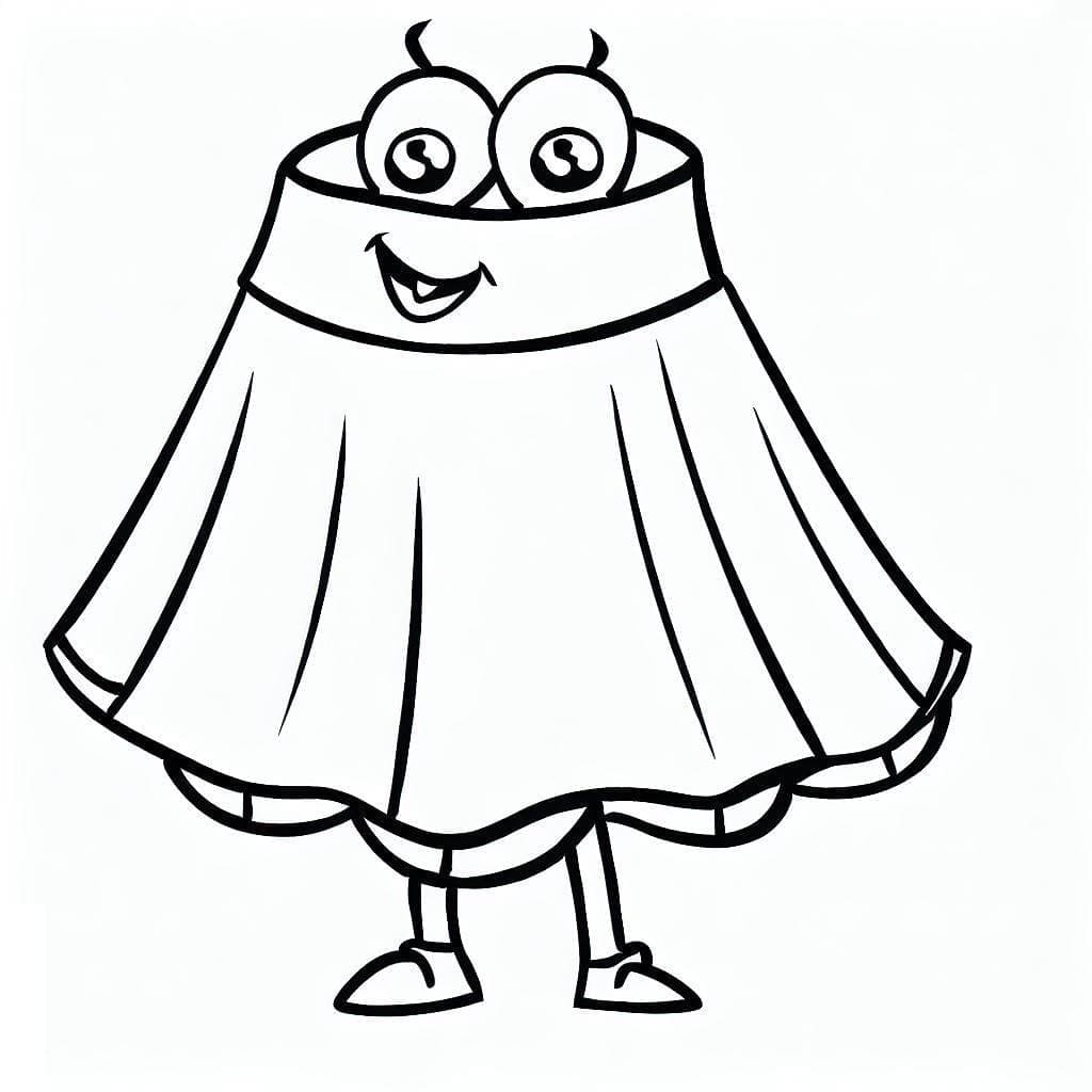 Free printable Skirt coloring page #191546 from Objects collection