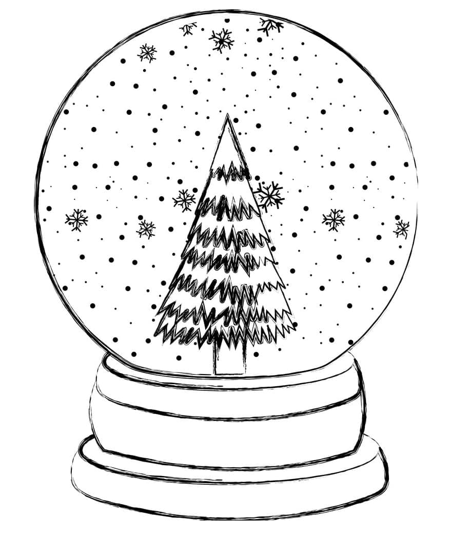 Free printable Snow Globe coloring page #202612 from Objects collection