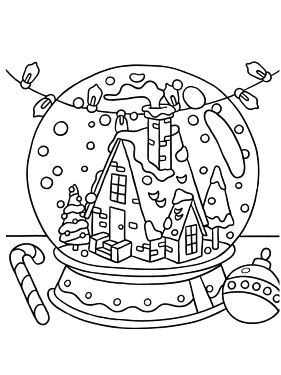 Free printable Snow Globe coloring page #202616 from Objects collection
