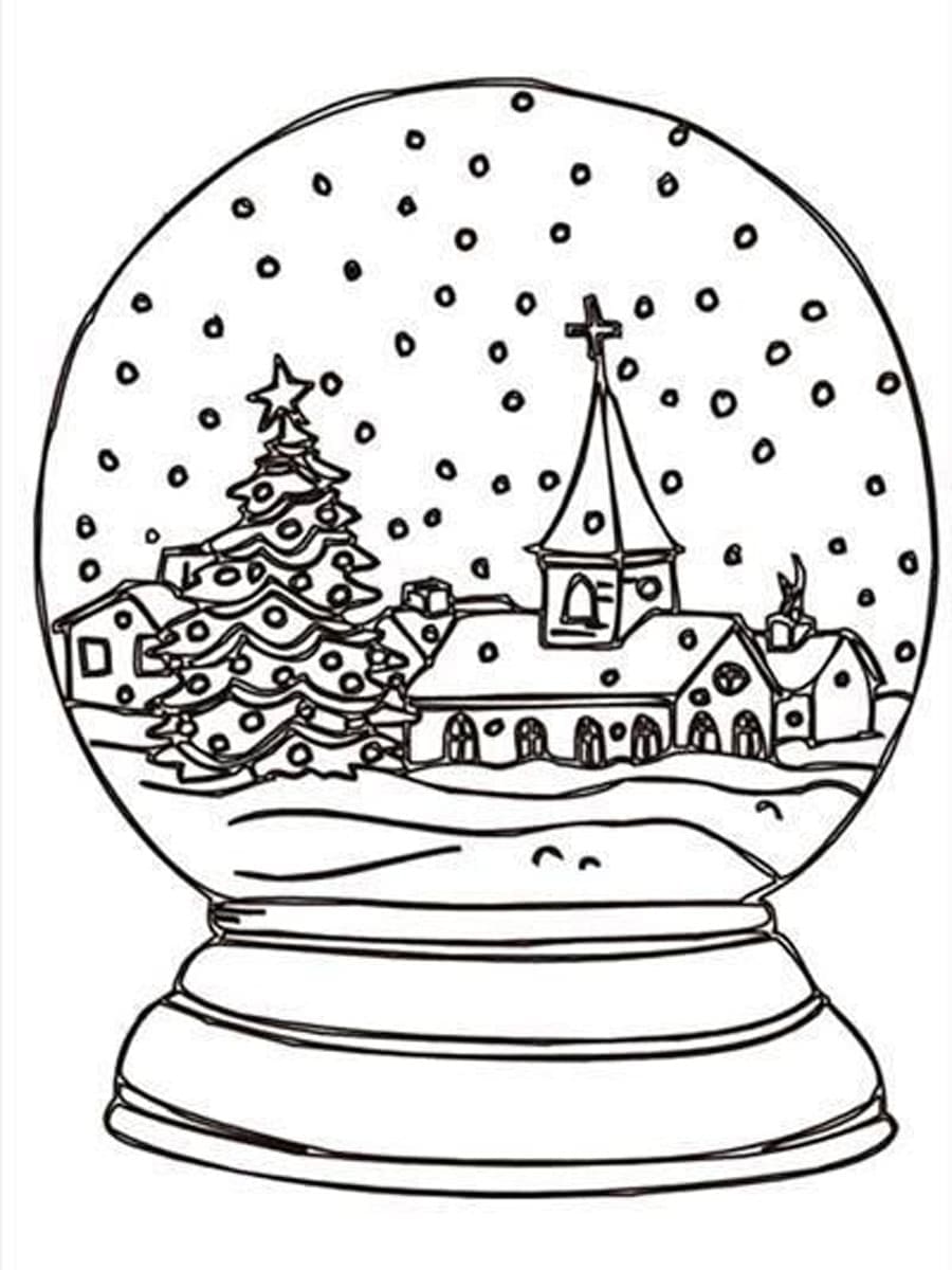 Free printable Snow Globe coloring page #202621 from Objects collection