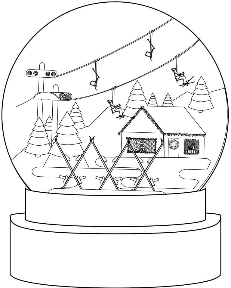 Free printable Snow Globe coloring page #202624 from Objects collection