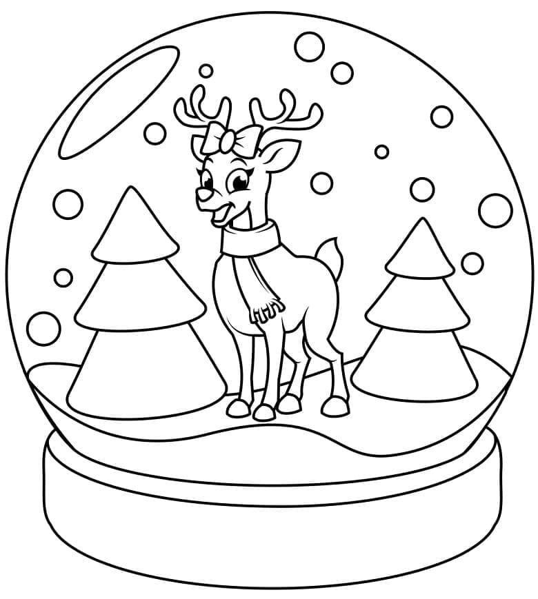 Free printable Snow Globe coloring page #202630 from Objects collection