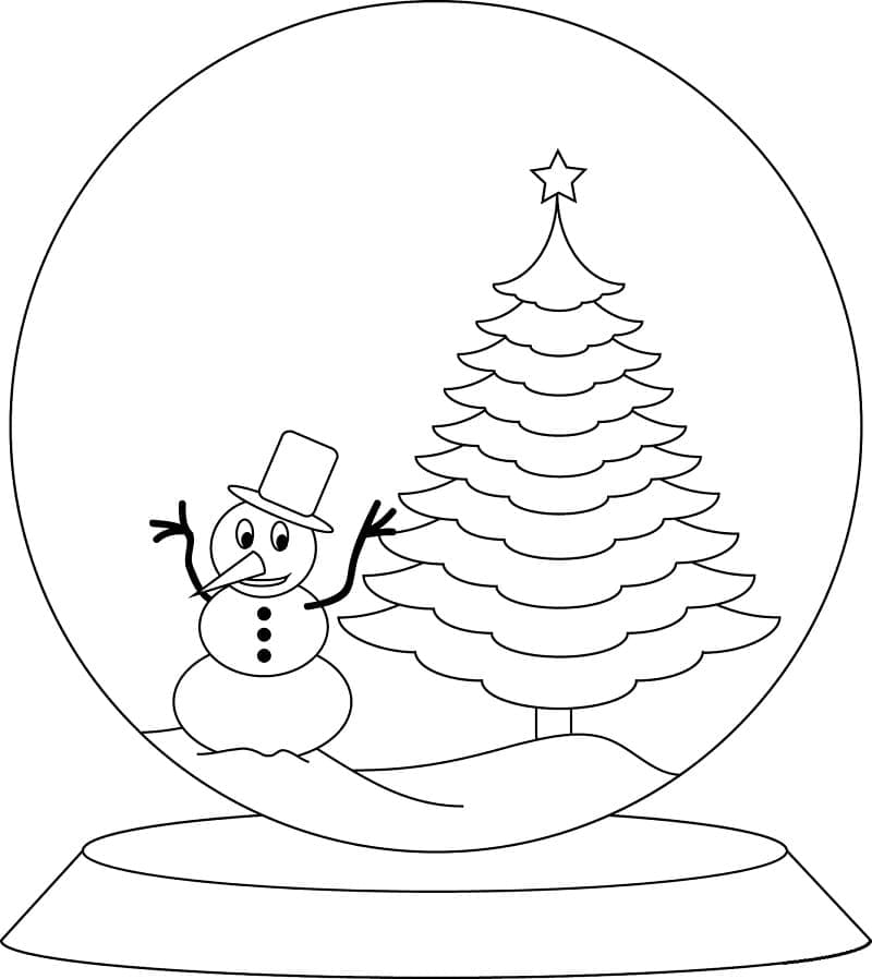 Free printable Snow Globe coloring page #202638 from Objects collection