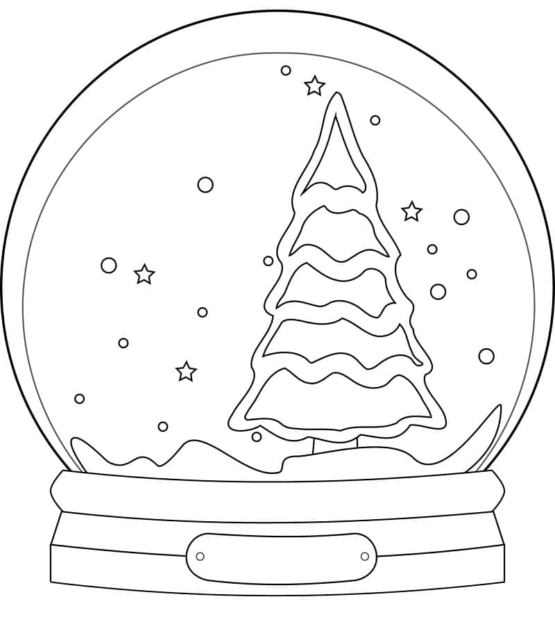 Free printable Snow Globe coloring page #202640 from Objects collection