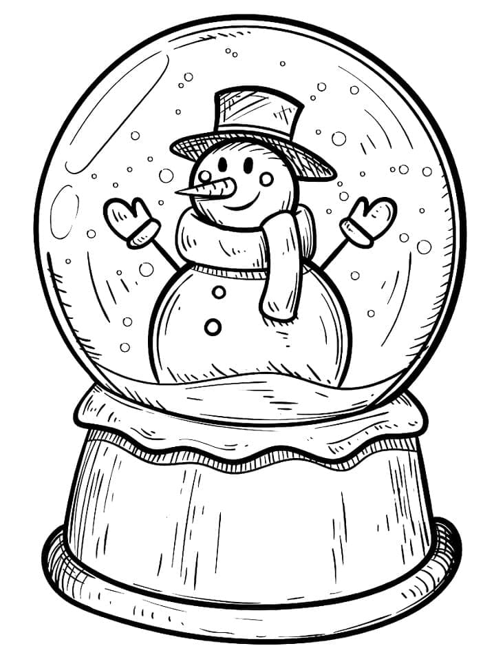 Free printable Snow Globe coloring page #202650 from Objects collection