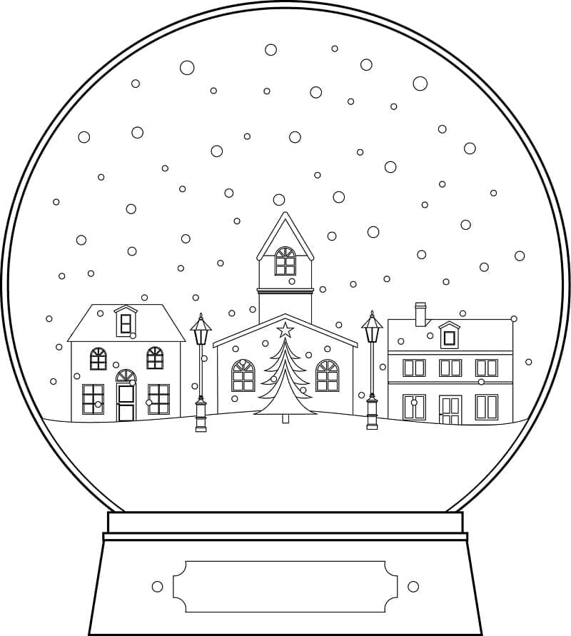 Free printable Snow Globe coloring page #202655 from Objects collection