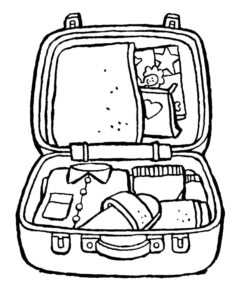 Free printable Suitcase coloring page #217428 from Objects collection
