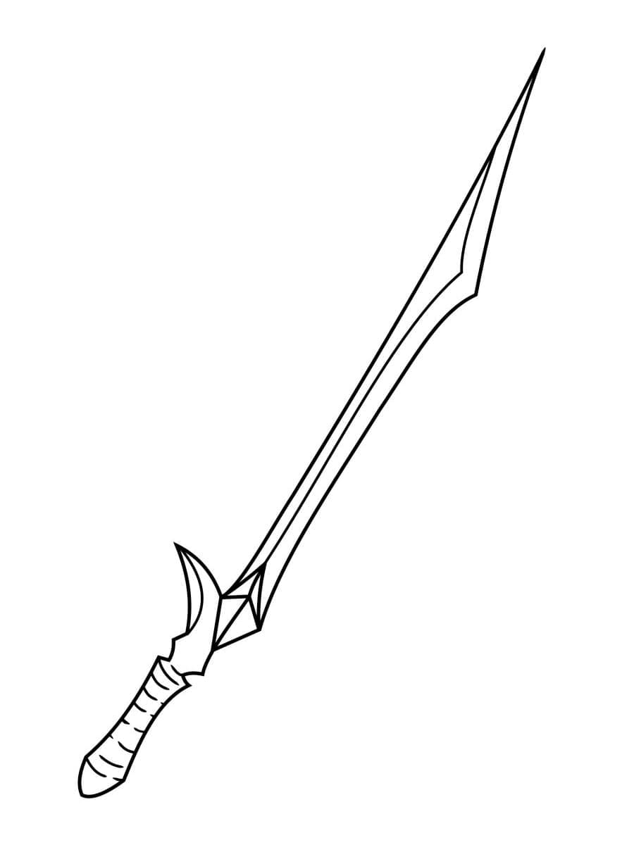Free printable Sword coloring page #187184 from Objects collection