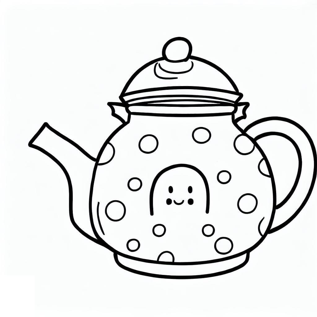 Free printable Teapot coloring page #185606 from Objects collection