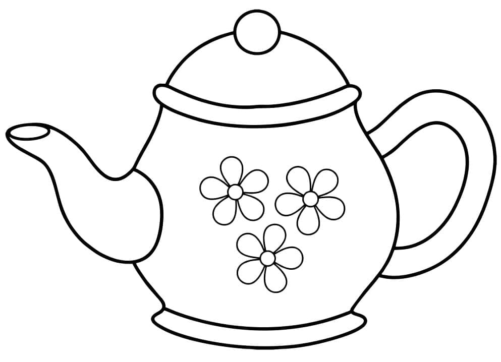 Free printable Teapot coloring page #185616 from Objects collection