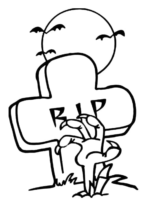 Free printable Tombstone coloring page #204085 from Objects collection