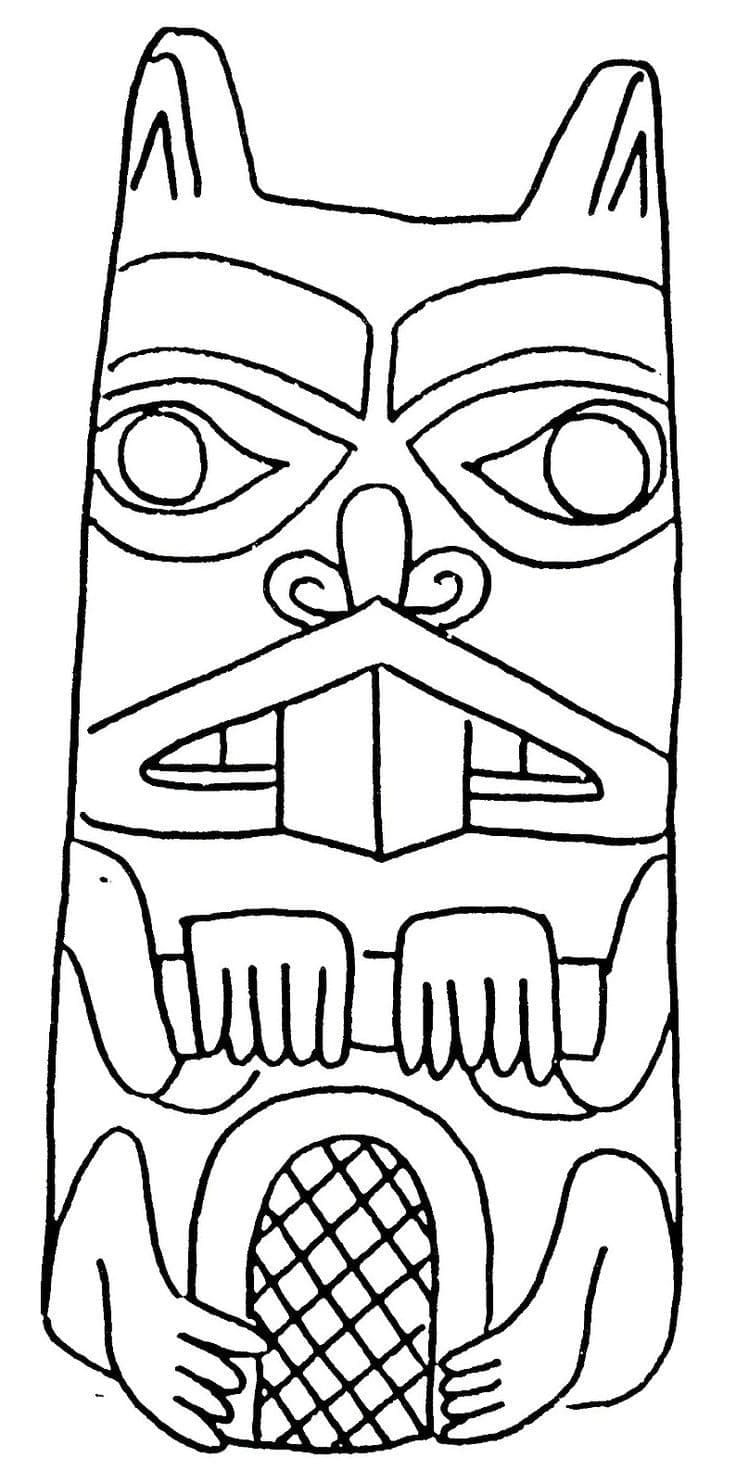 Free printable Totem coloring page #203097 from Objects collection