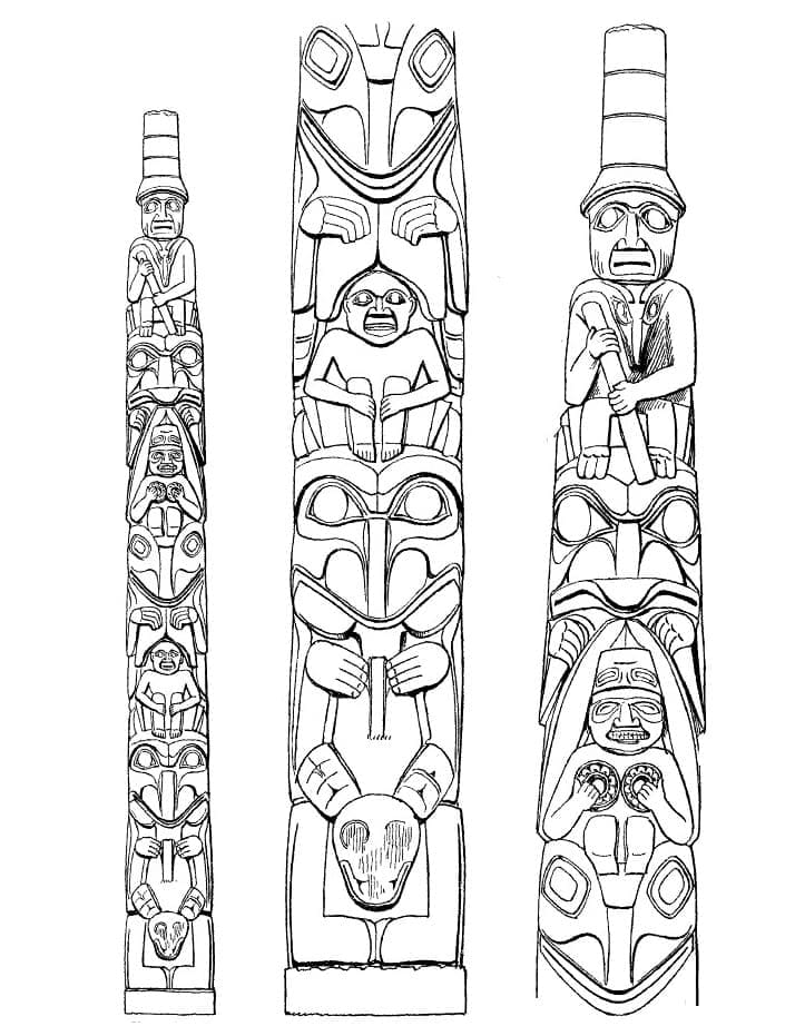 Free printable Totem coloring page #203115 from Objects collection
