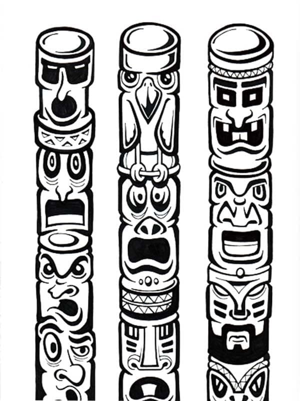 Free printable Totem coloring page #203116 from Objects collection