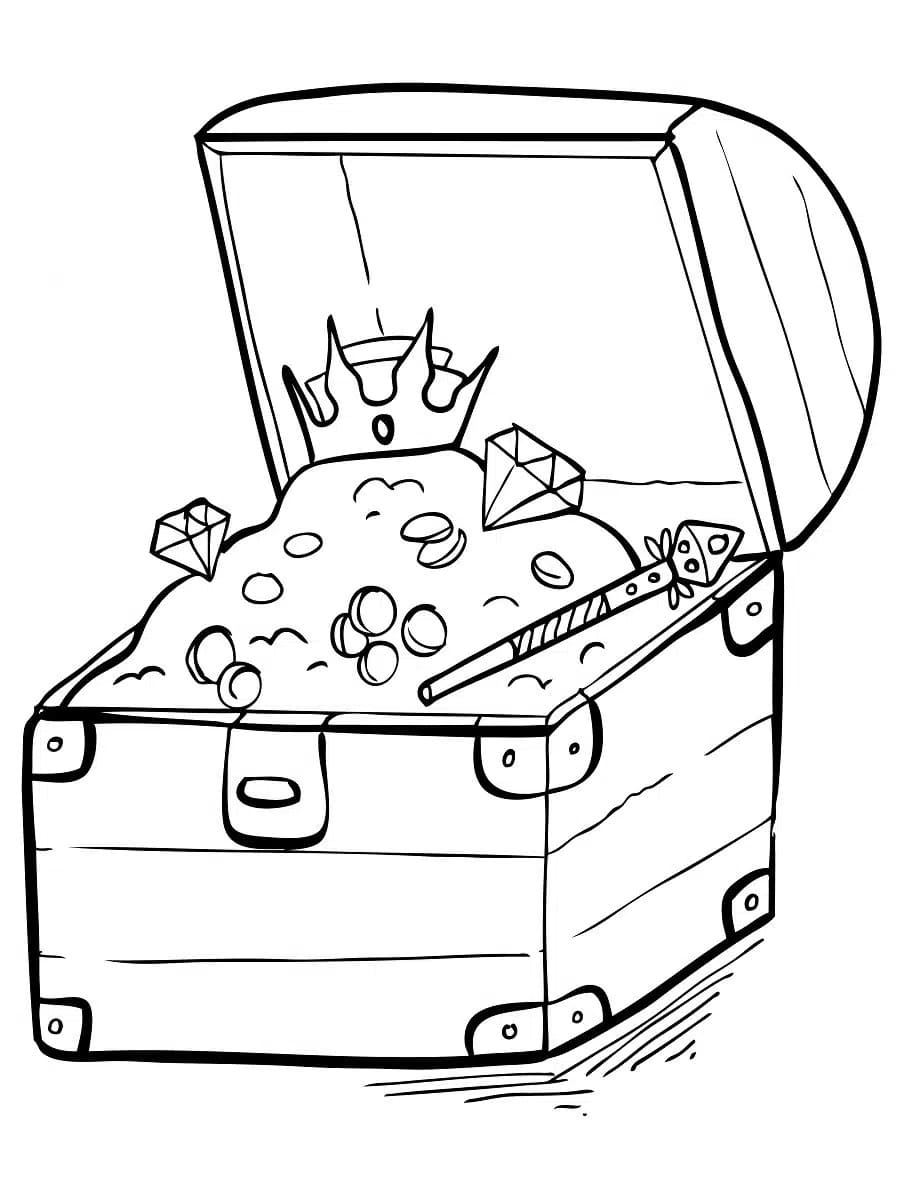 Free printable Treasure Chest coloring page #220526 from Objects collection