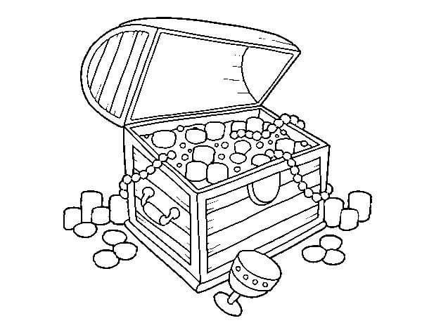 Free printable Treasure Chest coloring page #220561 from Objects collection