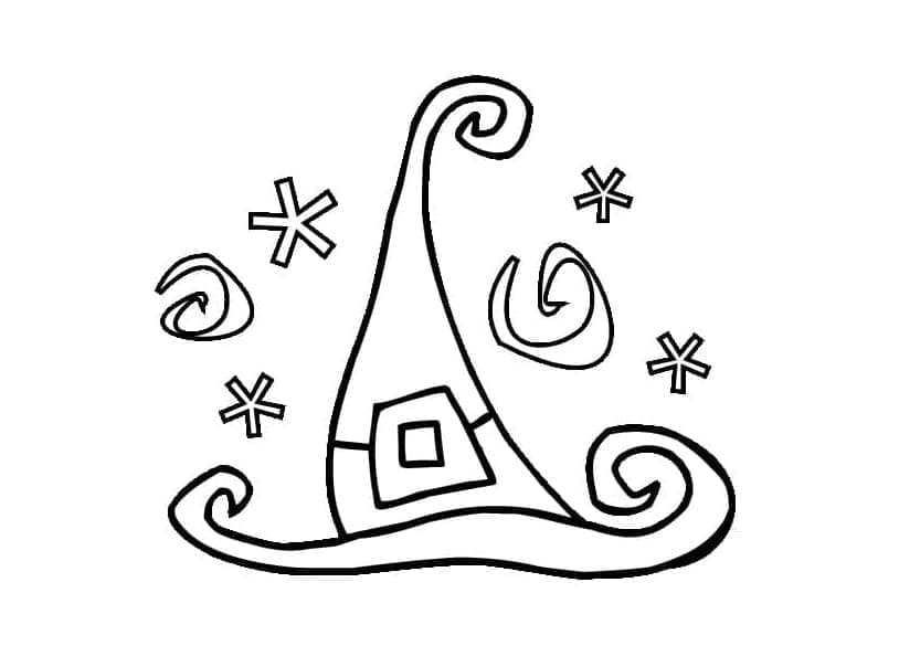 Free printable Witch Hat coloring page #204000 from Objects collection