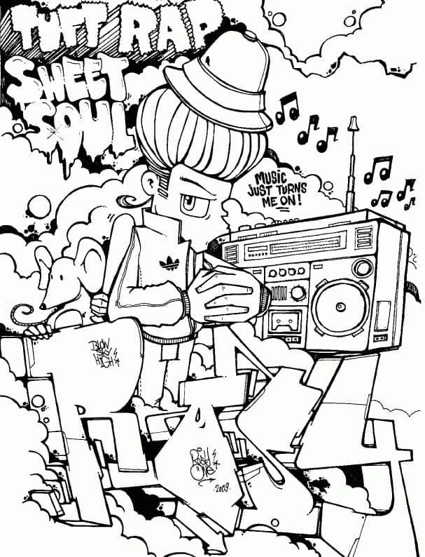 Free printable Graffiti coloring page #192182 from Others collection