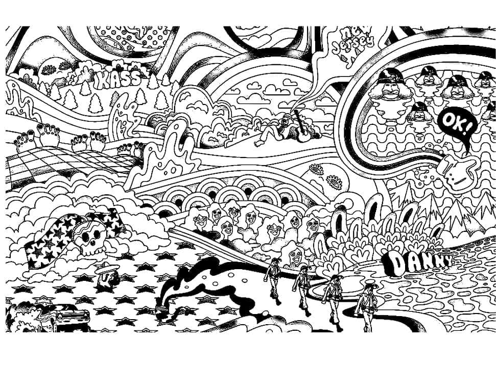Free printable Psychedelic coloring page #210037 from Others collection