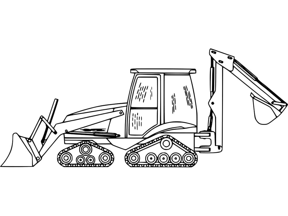 Free printable Backhoe coloring page #209339 from Transportation collection