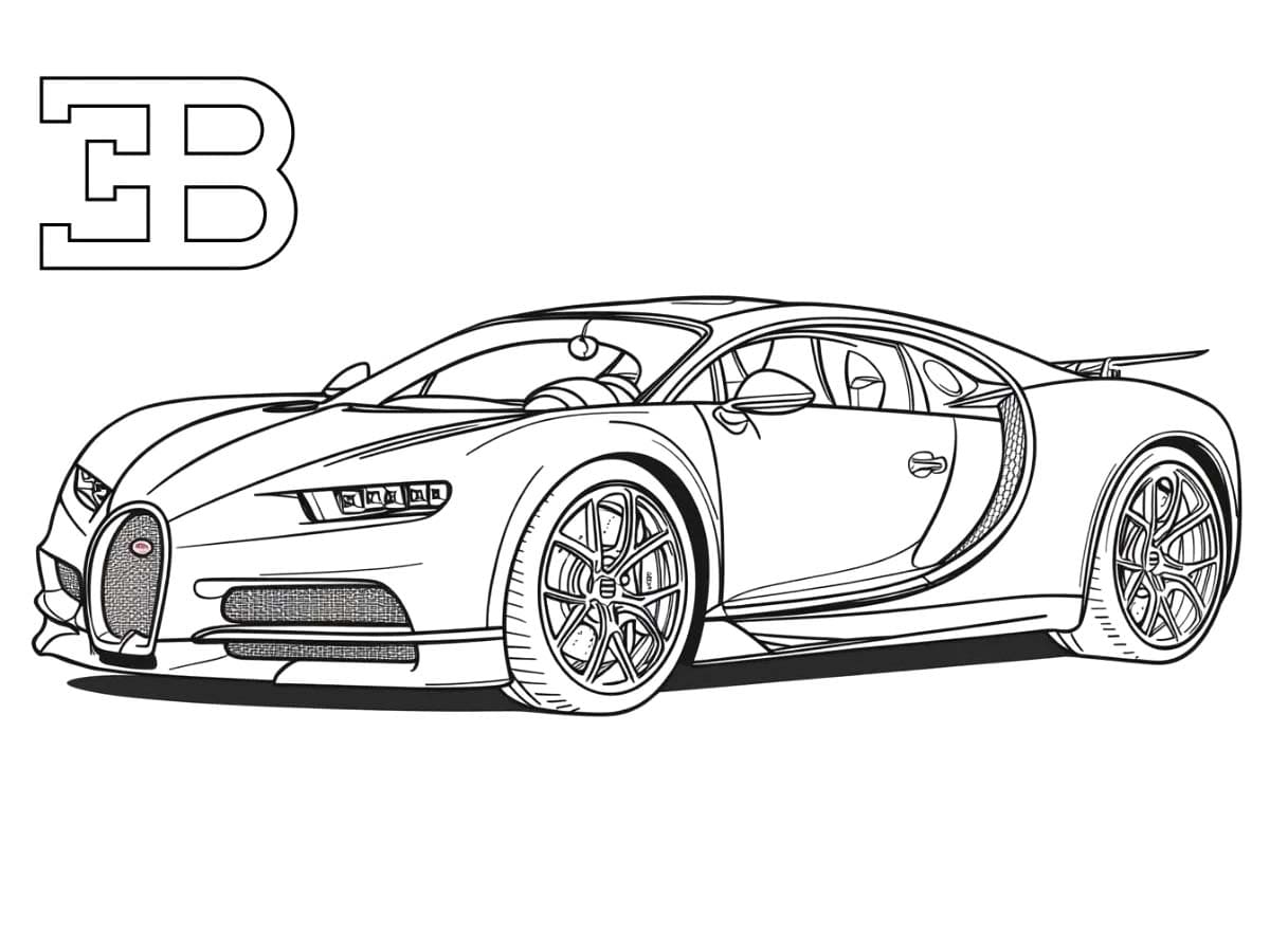 Free printable Bugatti coloring page #218686 from Transportation collection