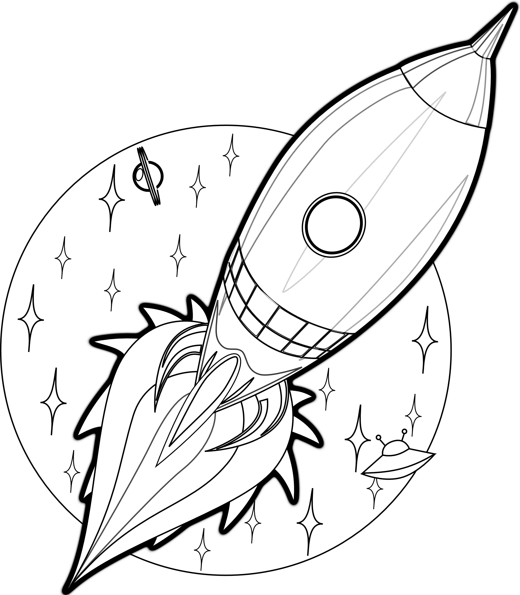 Free printable Rocket coloring page #140076 from Transportation collection