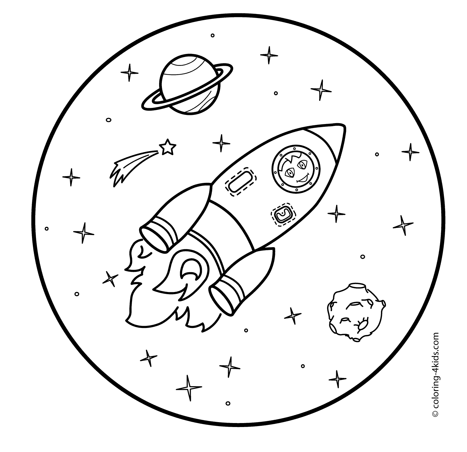 Free printable Rocket coloring page #140101 from Transportation collection