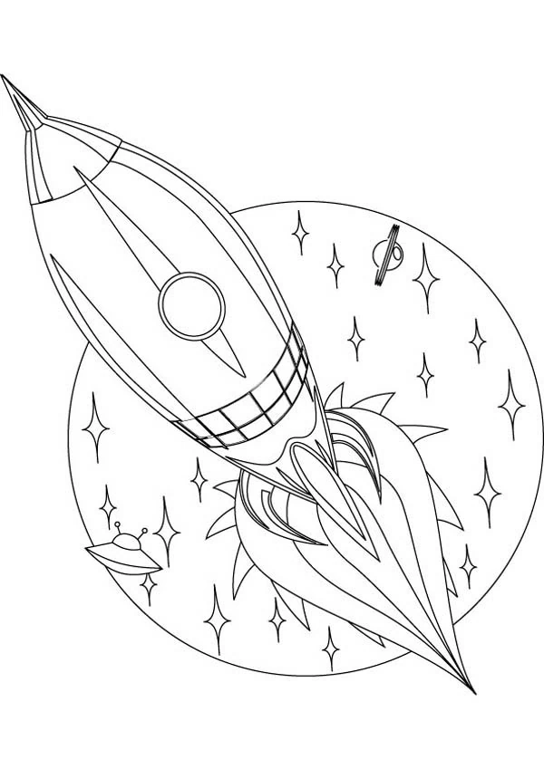 Free printable Rocket coloring page #140258 from Transportation collection