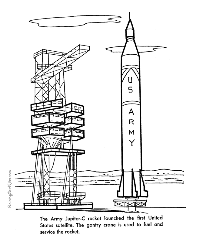 Free printable Rocket coloring page #140290 from Transportation collection