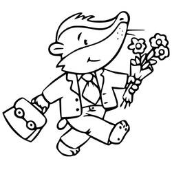 Badger - Free printable coloring pages
