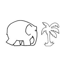Elephant (Animals) coloring page #6352 to print and color