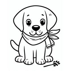 Labrador - Free printable coloring pages