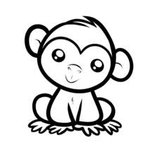 Monkey - Free printable coloring pages