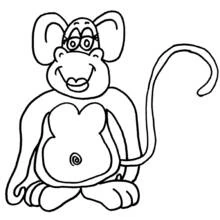 Monkey (Animals) coloring page #14316 to print and color