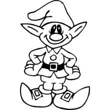 Elf - Free printable coloring pages